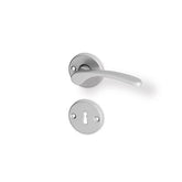 ACT Viola - R silver, Door Handle on a Round Rose